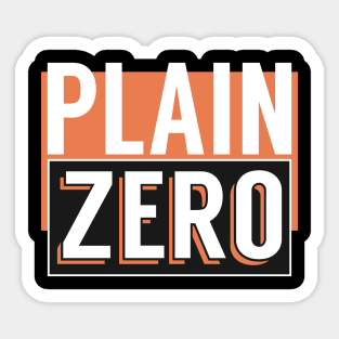 Plain Zero Sticker